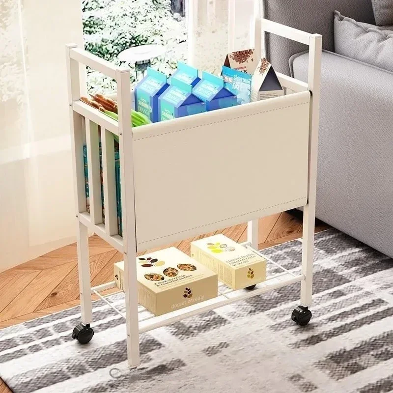 Dirty basket Double-layer large-capacity dirty clothes basket Household laundry basket Movable storage trolley clothes artifact