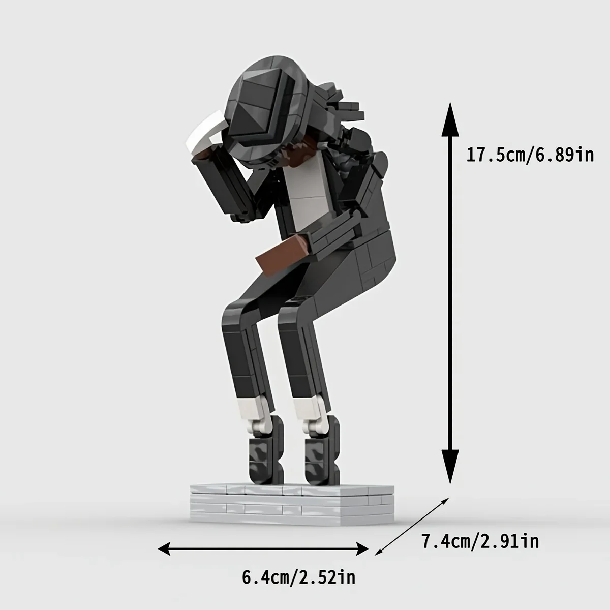 Poseable Pop Music Star Brick Model 151P, Home Display Collectible, Ideal Birthday and Christmas Gift Choice