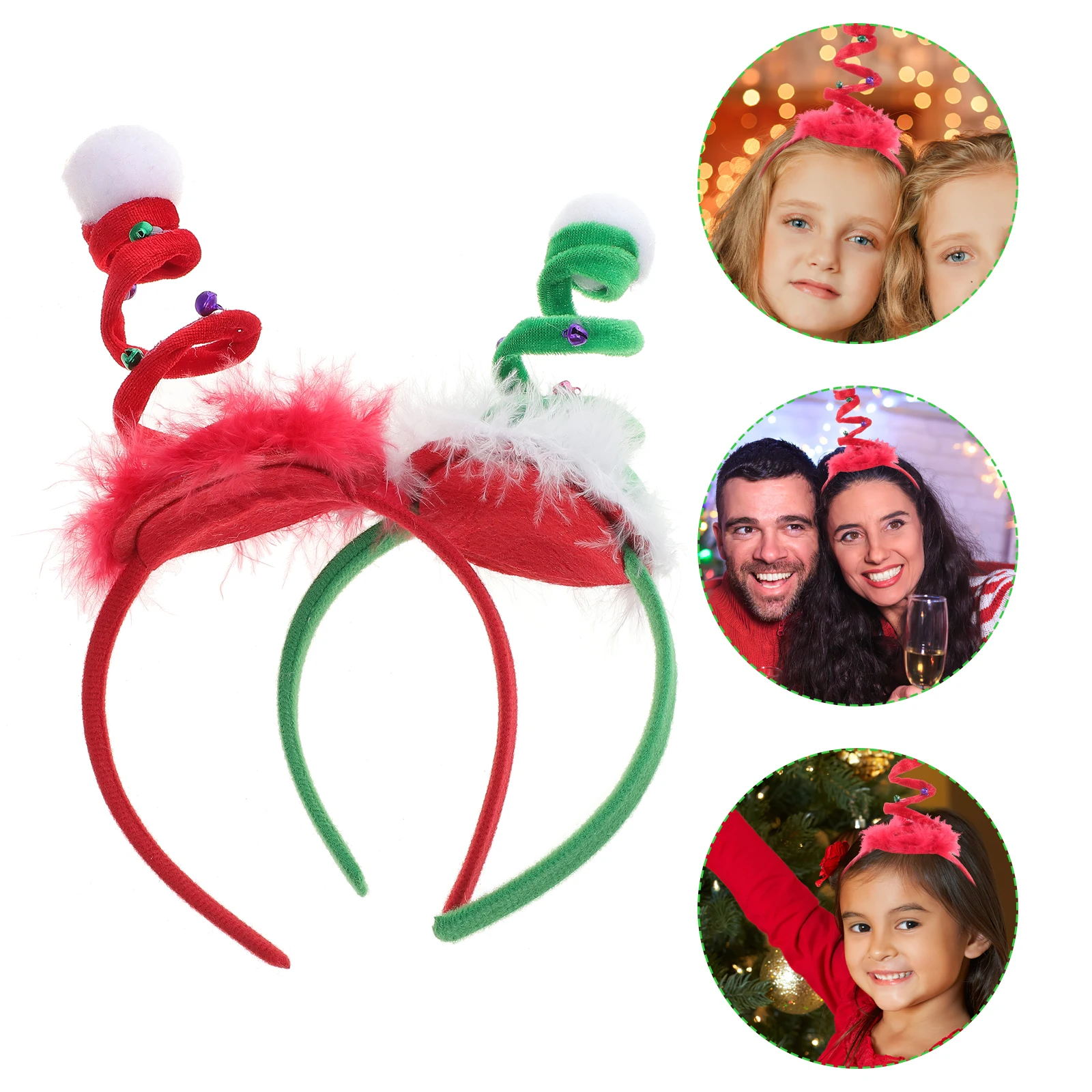 

6Pcs Headband Christmas Headwear Safe Long Lasting Comfortable Design Stand Out Xmas Party Selfie Prop Gift
