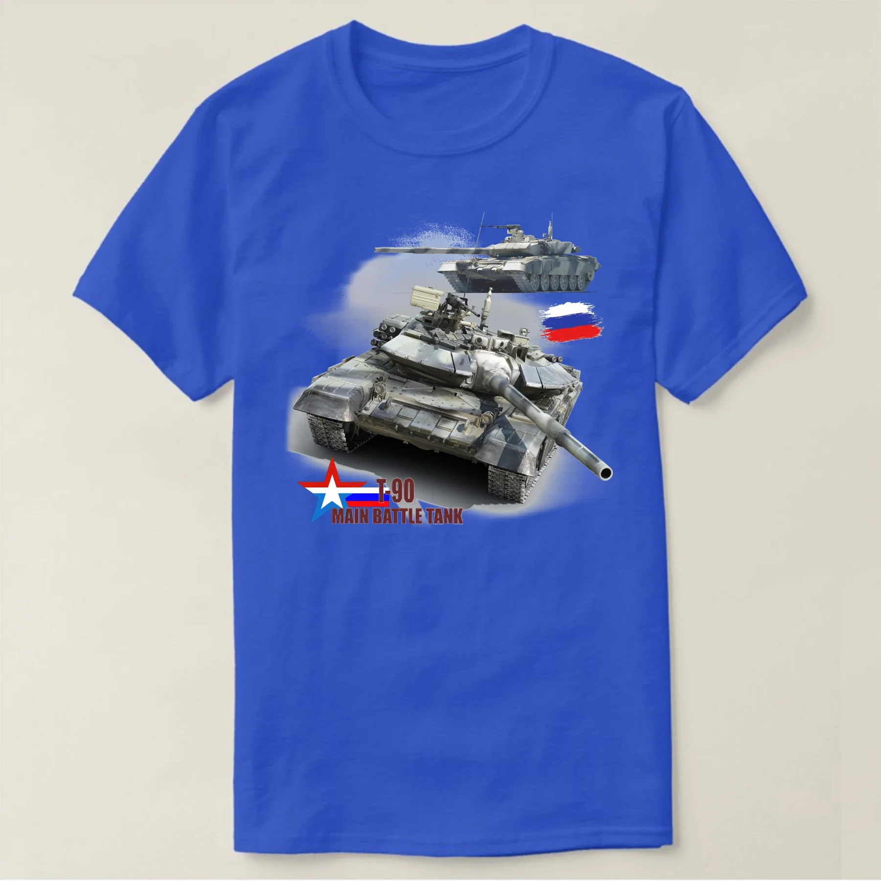 Maglietta per tifosi militari del carro armato di battaglia principale Panzer T-90 dell'esercito russo. T-shirt casual in cotone 100% a maniche corte, taglia superiore ampia S-3XL