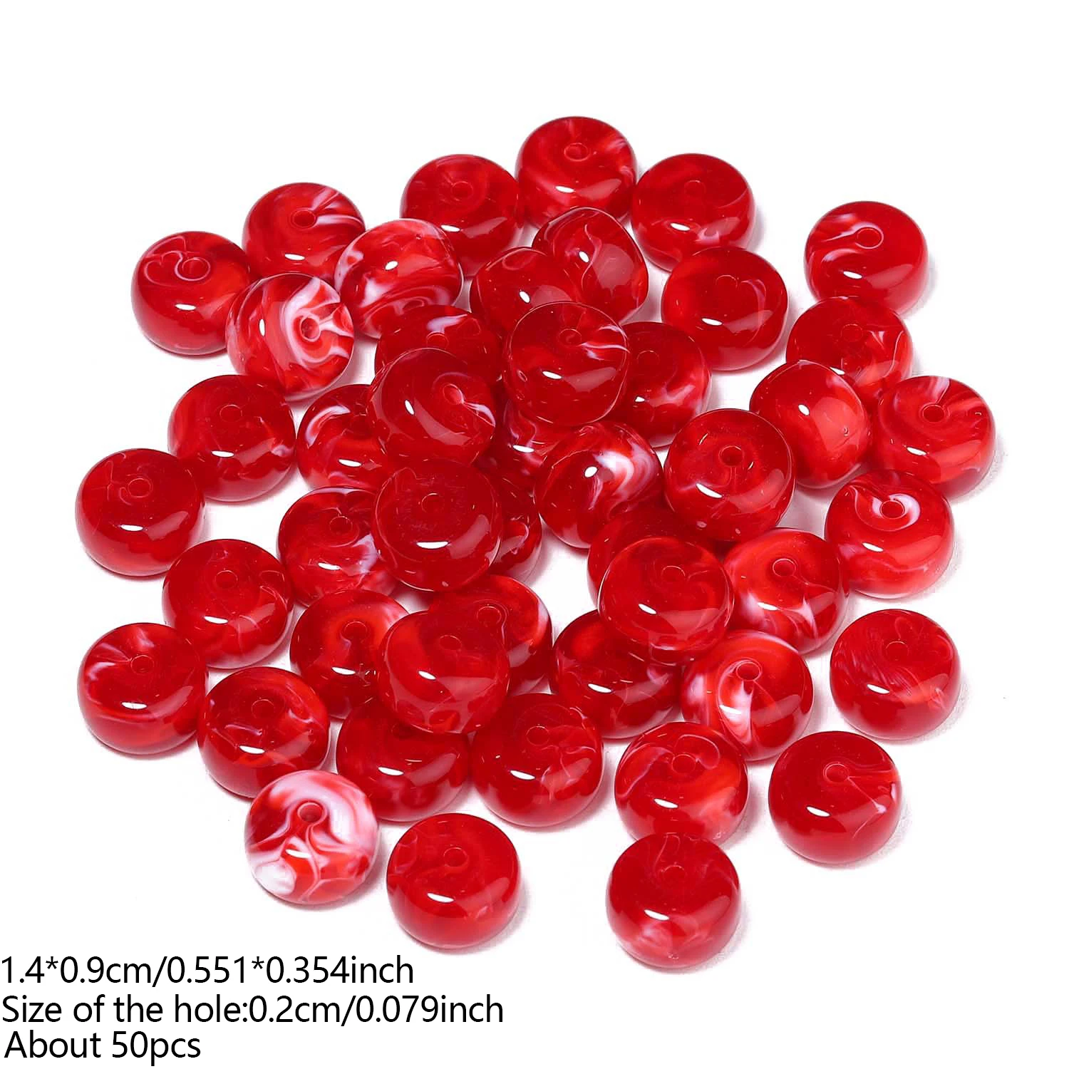 Farbige Acryl-Flachperlen 9x14mm Lose Spacer-Rondelle-Perlen für DIY-Ohrringe, Armbänder, Halsketten und Schmuckherstellung Zubehör – Detail 18