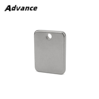 Small Titanium Alloy Blank Plate Keychain Pendant Titanium Outdoor Tool Accessories