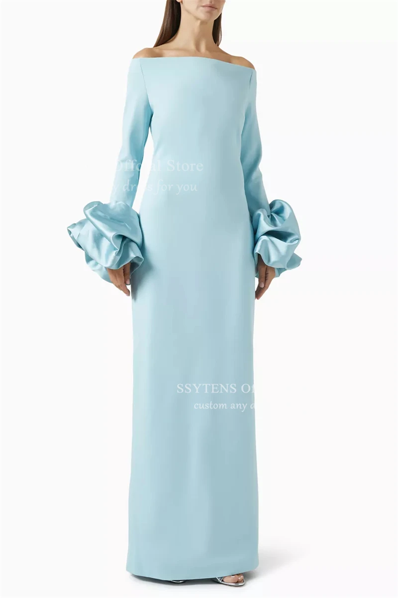 Gaun Malam Putri Duyung Merah Muda SSYTENS Gaun Panjang Satin Seksi Tanpa Lengan Wanita Lengan Panjang Vestidos De Gala Dapat Disesuaikan