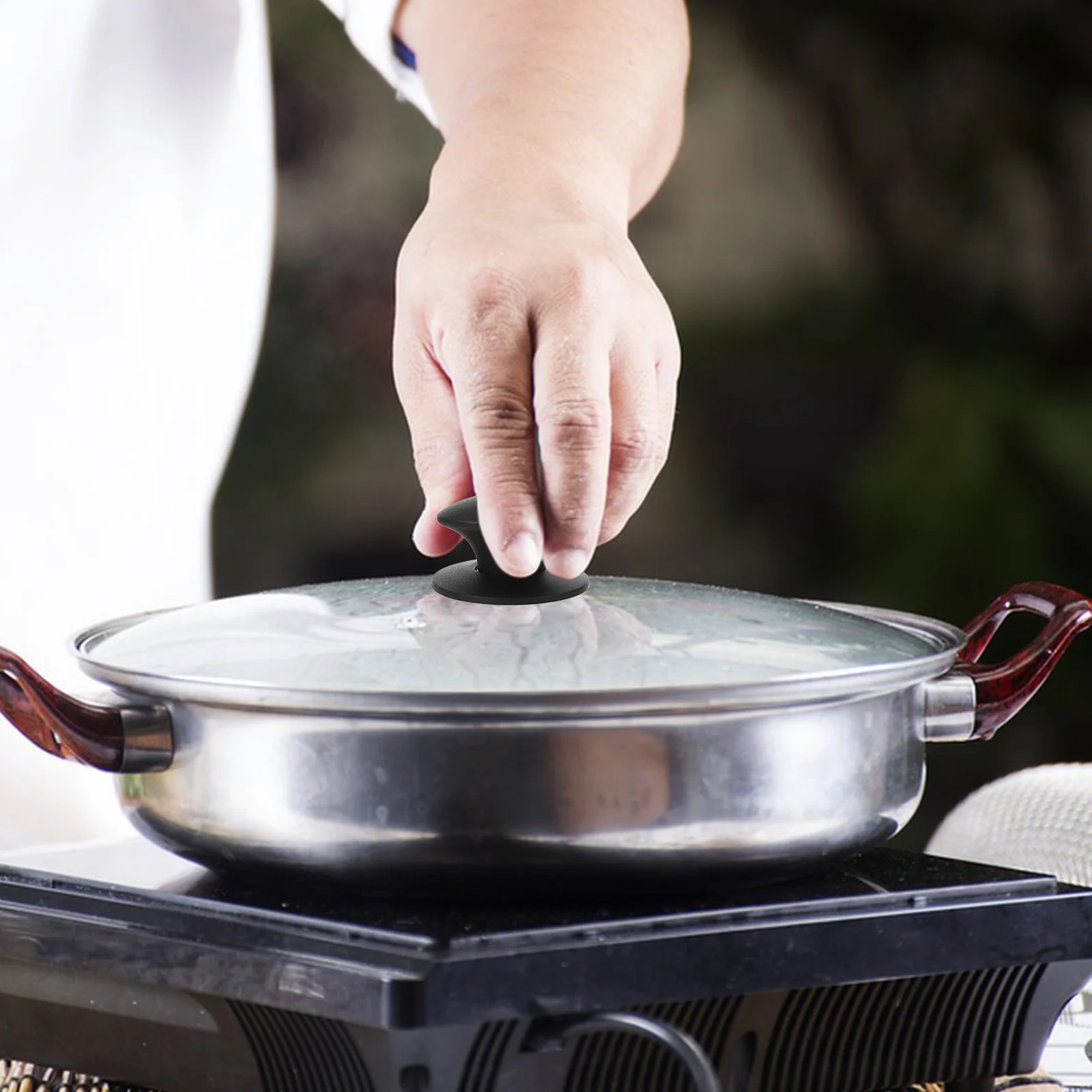 

Pot Lid Knob Heat Resistant Replacement Handle Sturdy Wear Resistant Universal Cookware Accessory for Pans Woks Soup