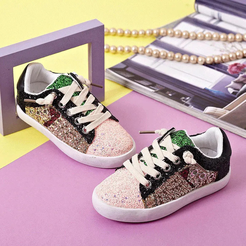 Muslimmuslimate ragazze scarpe per bambini scarpe da tavola per ragazzi Casual scarpe con paillettes colorate scarpe con motivo a stella per bambini