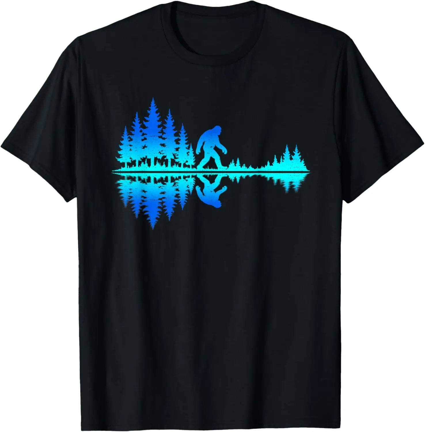 Bigfoot Hiking Shirt Nature Lover Forest Outdoor Men Women T-Shirt 100% Cotton Trendy Y2K Short-Sleeve Tee – Soft, Quick-Drying, & Moisture-Wicking; Ideal for Sports or Casual Wear; Great Gift for Christmas or Halloween.