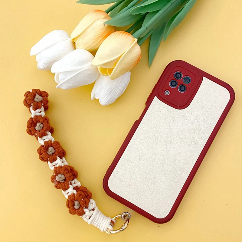 Flower Daisy Pendant Keychain Worn On The Wrist Bohemian Hand Woven Flower Keychain Bag Pendant Decoration