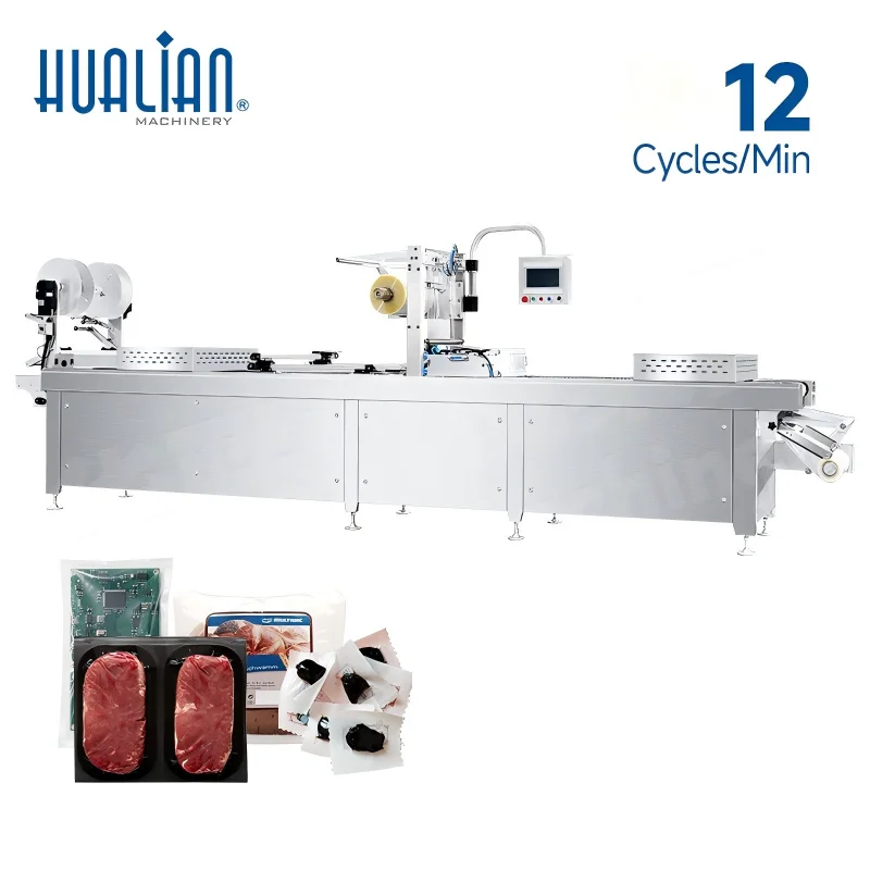 HVR-420A-U HUALIAN High-output Sausage MAP Meat Food Thermoforming Vacuum Packaging Packing  hine