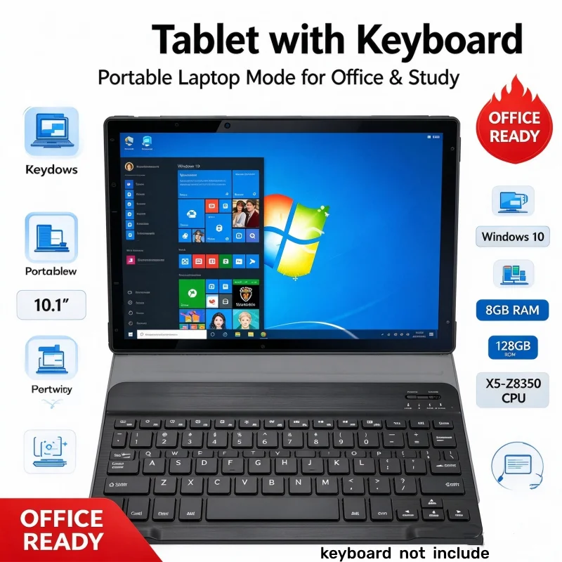 64 Bit 8GBRAM 128GB ROM 10.1 INCH X5-Z8350 CPU Windows 10 Tablet PC AR10 Tablet PC 1280*800 IPS Screen WIFI HDMI-C