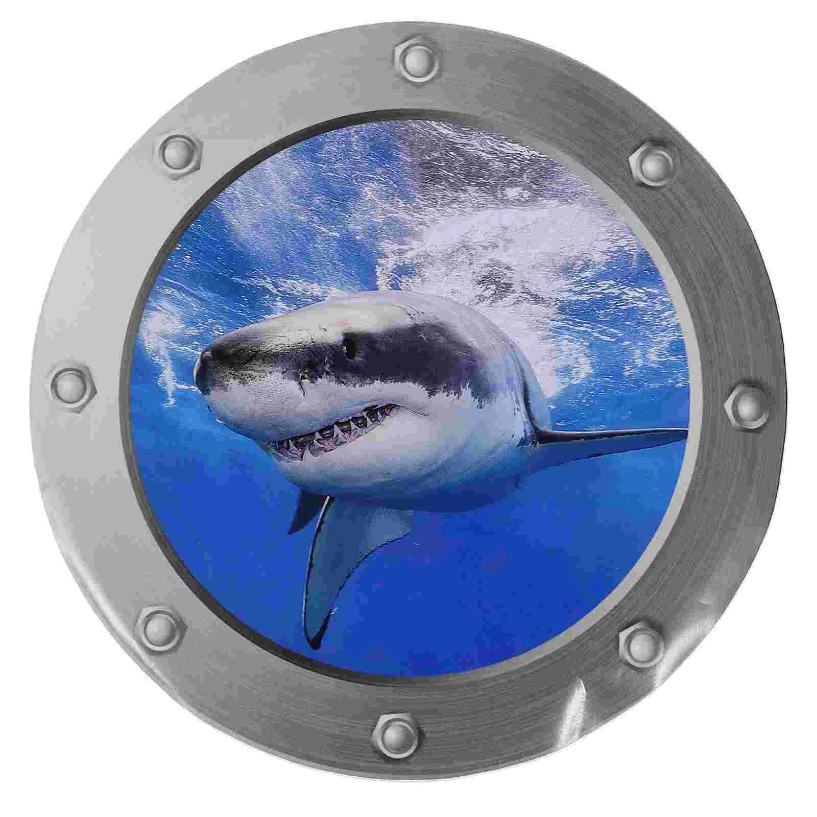 

3 D Porthole Wall Decals Animals Sticker for Bedroom Mural Fish Stickers Decorate