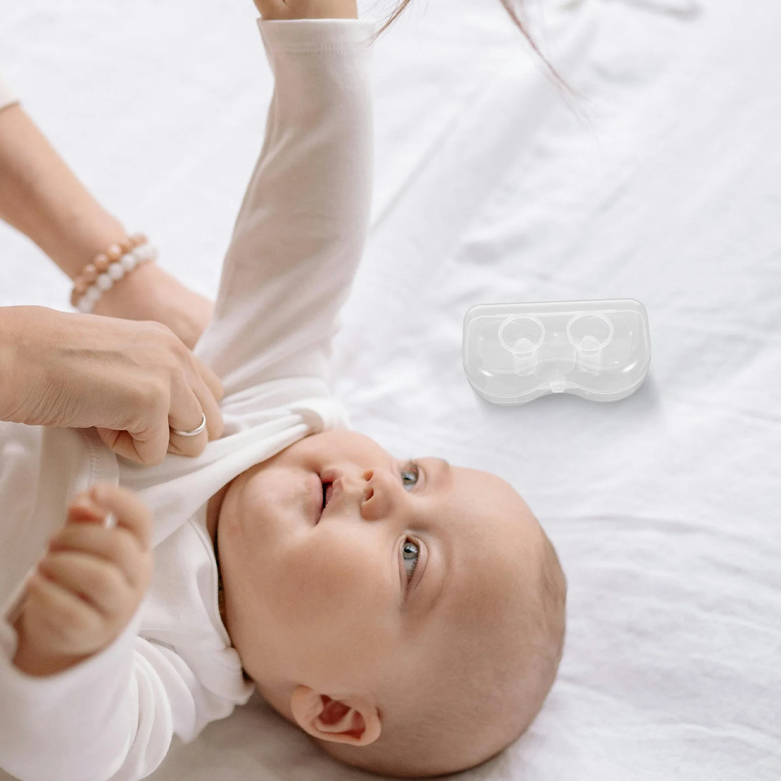 زوج واحد من دروع الرضاعة الشفافة لحماية الرضاعة الطبيعية المسطحة، غطاء صدر مريح مع دروع حمل للتمريض #2