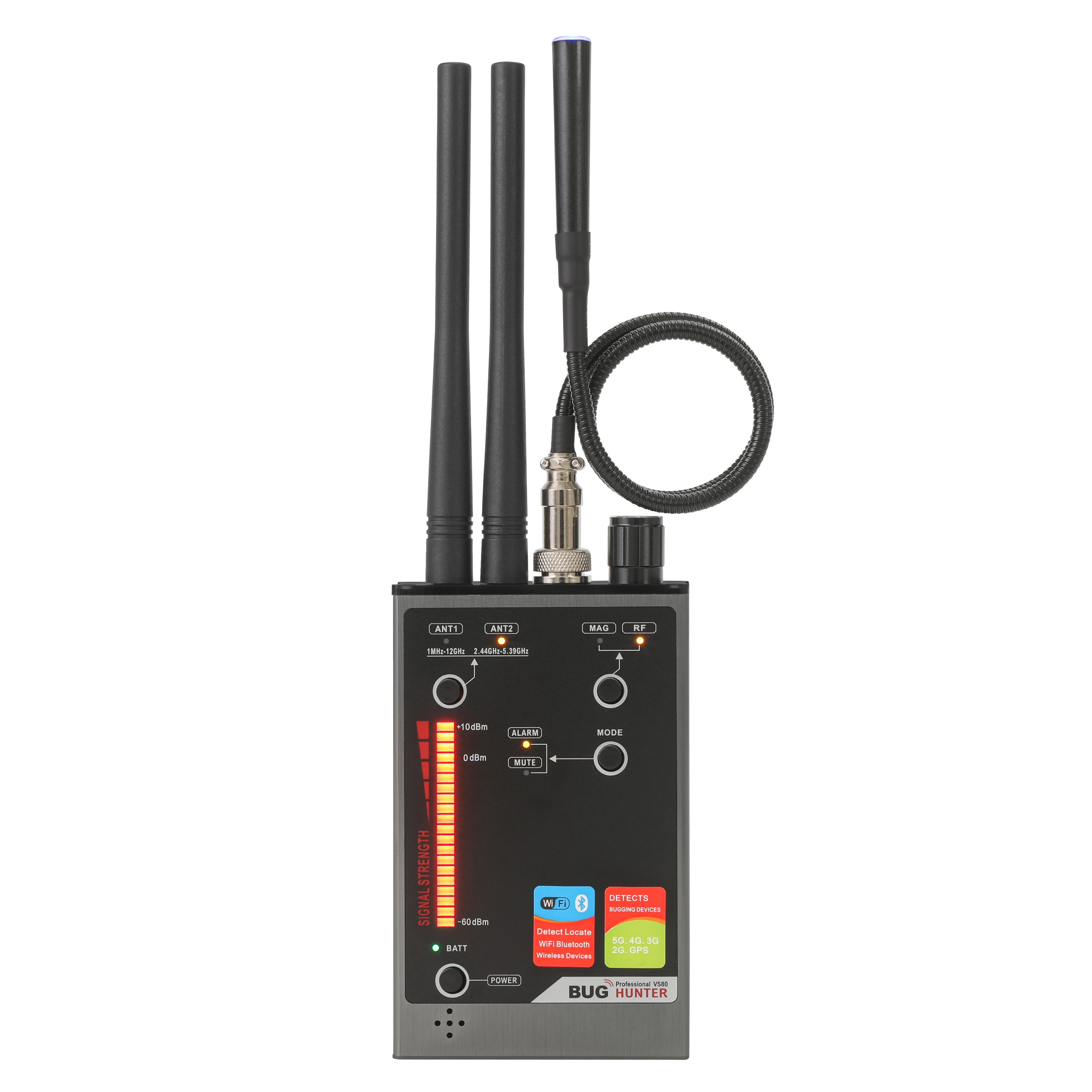 Anti Candid Camera Detector RF GPS Signal Scanner Audio GSM Bug Tracker Finder Jammer Audio RF Signal Blocker Protect Privacy