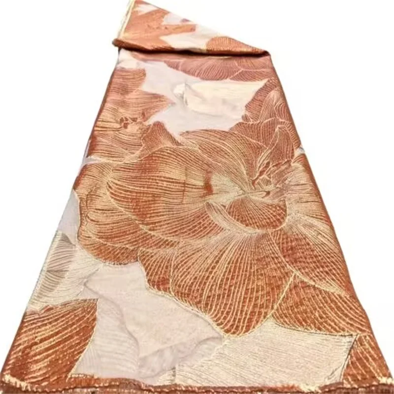 

Новейшая африканская кружевная ткань 2025, высококачественная жаккардовая парчовая кружевная ткань, французский тюль, нигерийская кружевная ткань для платья