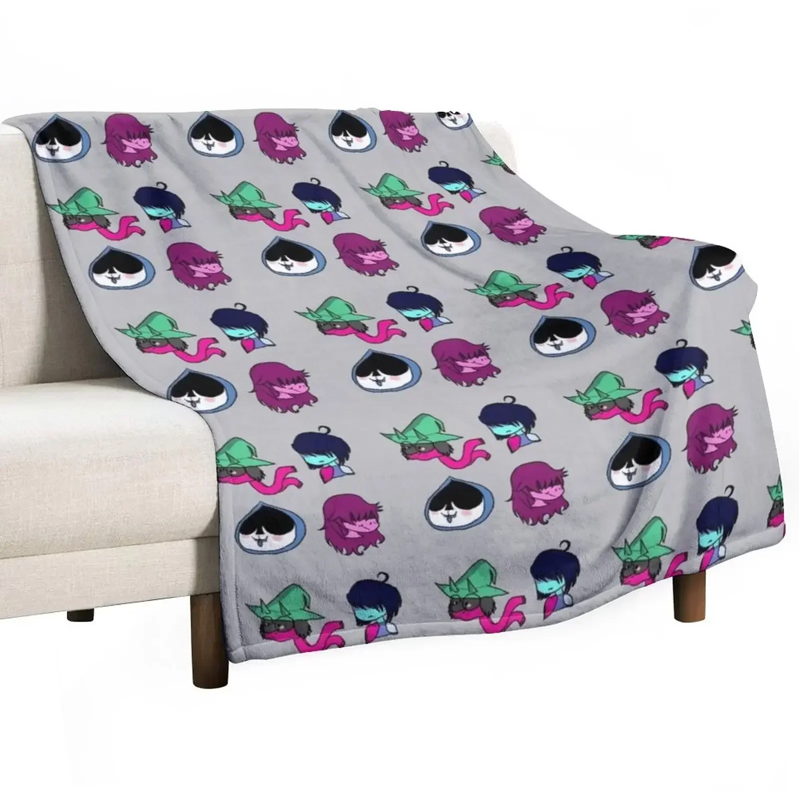 Deltarune Crew Throw Blanket Decorative Sofas Single Blankets