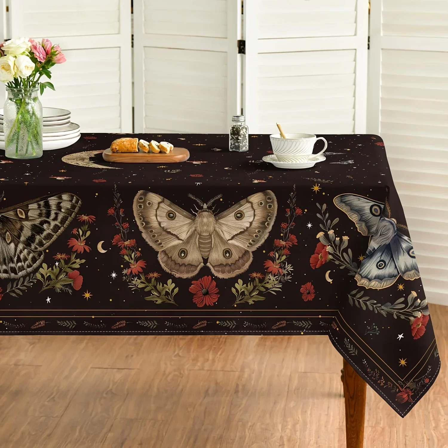 Butterfly, Star, Moon, Tablecloth, Rectangle, Suitable for party, dinner, terrace, garden, picniczyc