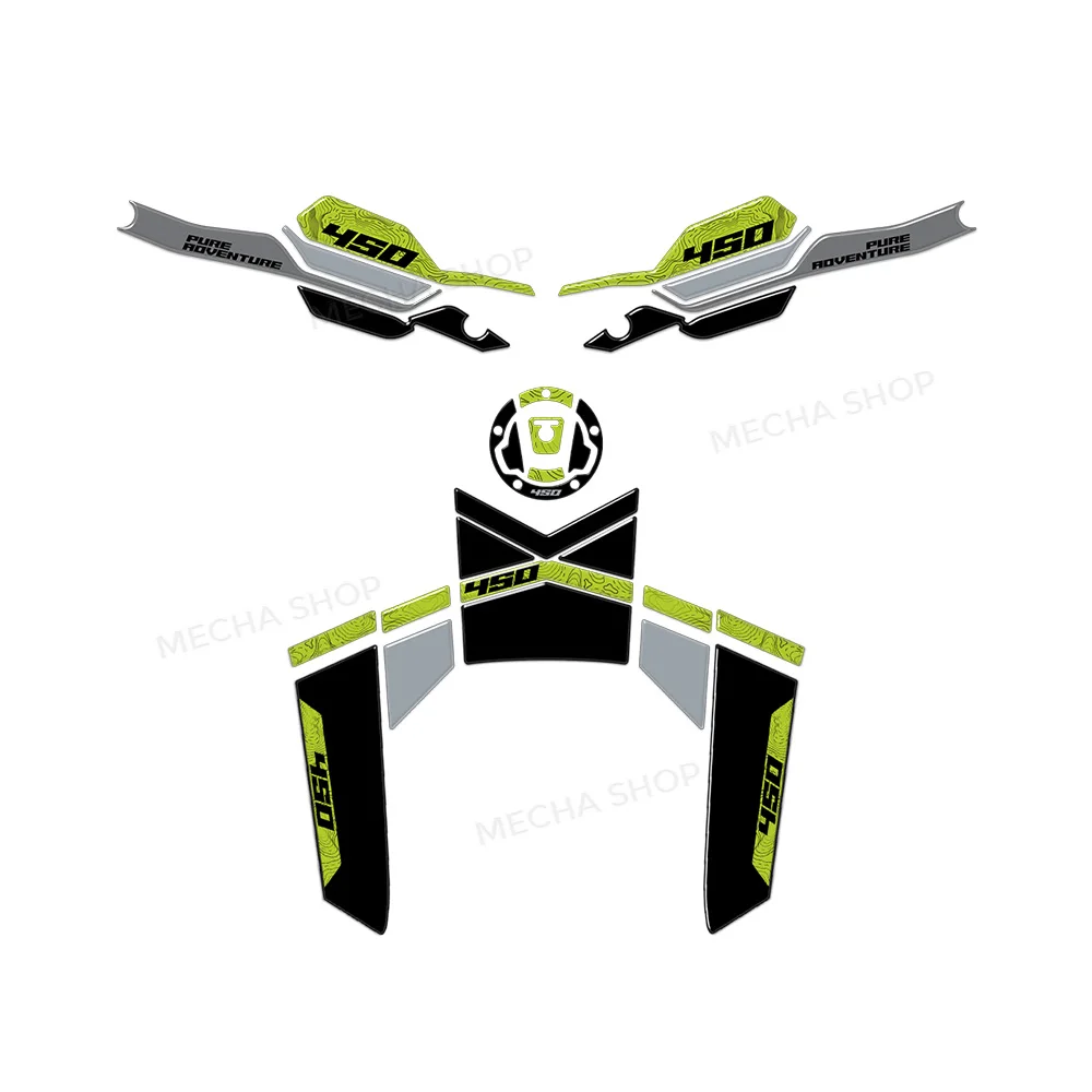 Tank Pad Gas Fuel Oil Protector 3D Stickers Decals Fairing Fender Kit For CFMoto 450mt MT450 2026
