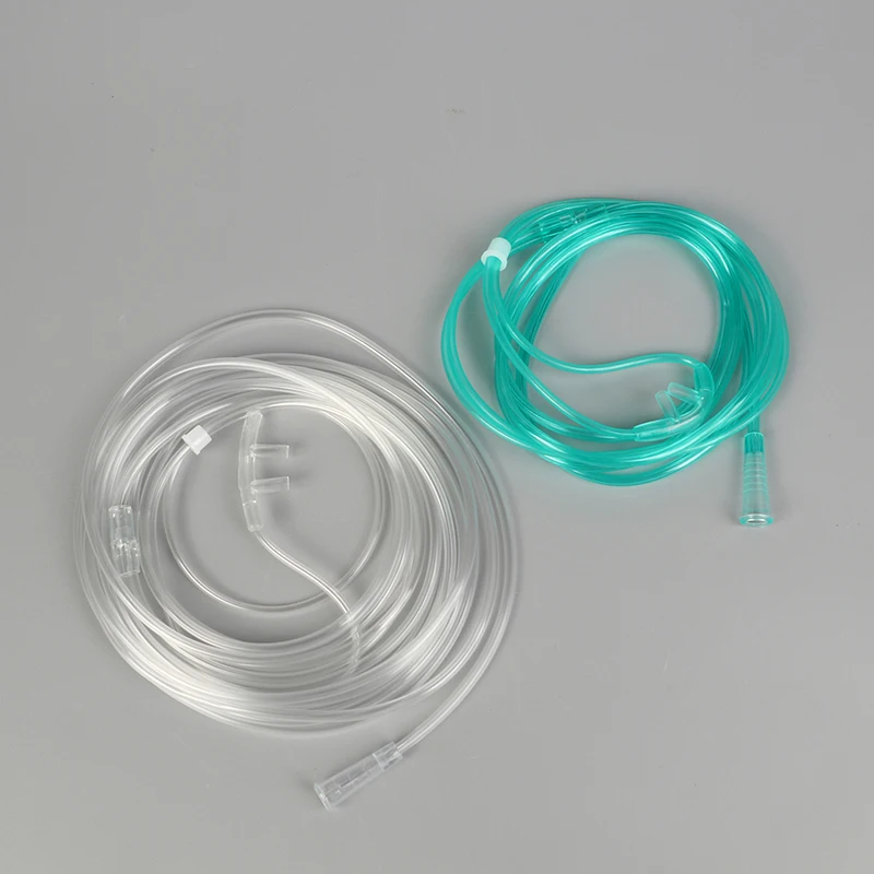 1 pz tubo di ossigeno usa e getta doppio tubo di ossigeno nasale imballaggio indipendente macchina per cure mediche Cannula respiratoria 1.5/1.8/3/4/5M