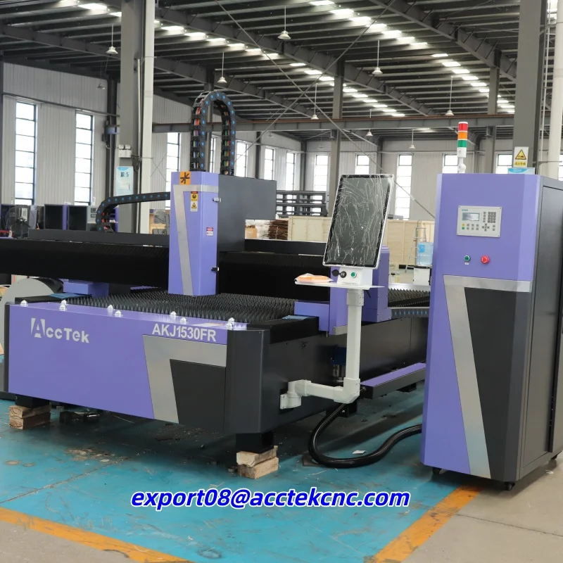 Powerful Fiber Laser Cutting Machine With Rotary Device Gantry Automatic For Industrial Steel Iron Aluminum Plate Processing