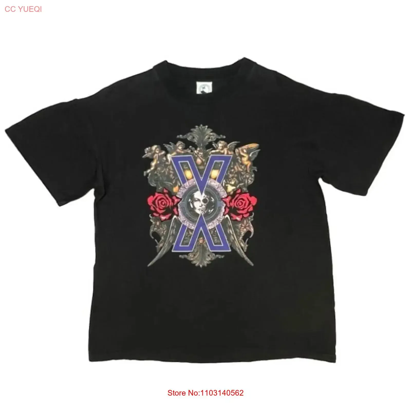 Camiseta X JAPAN talla L, gira Violence In Jealousy 1991, JPN YOSHIKI HIDE TOSHI, estilo vintage, lavada, informal, streetwear para hombre, ligeramente desgastada
