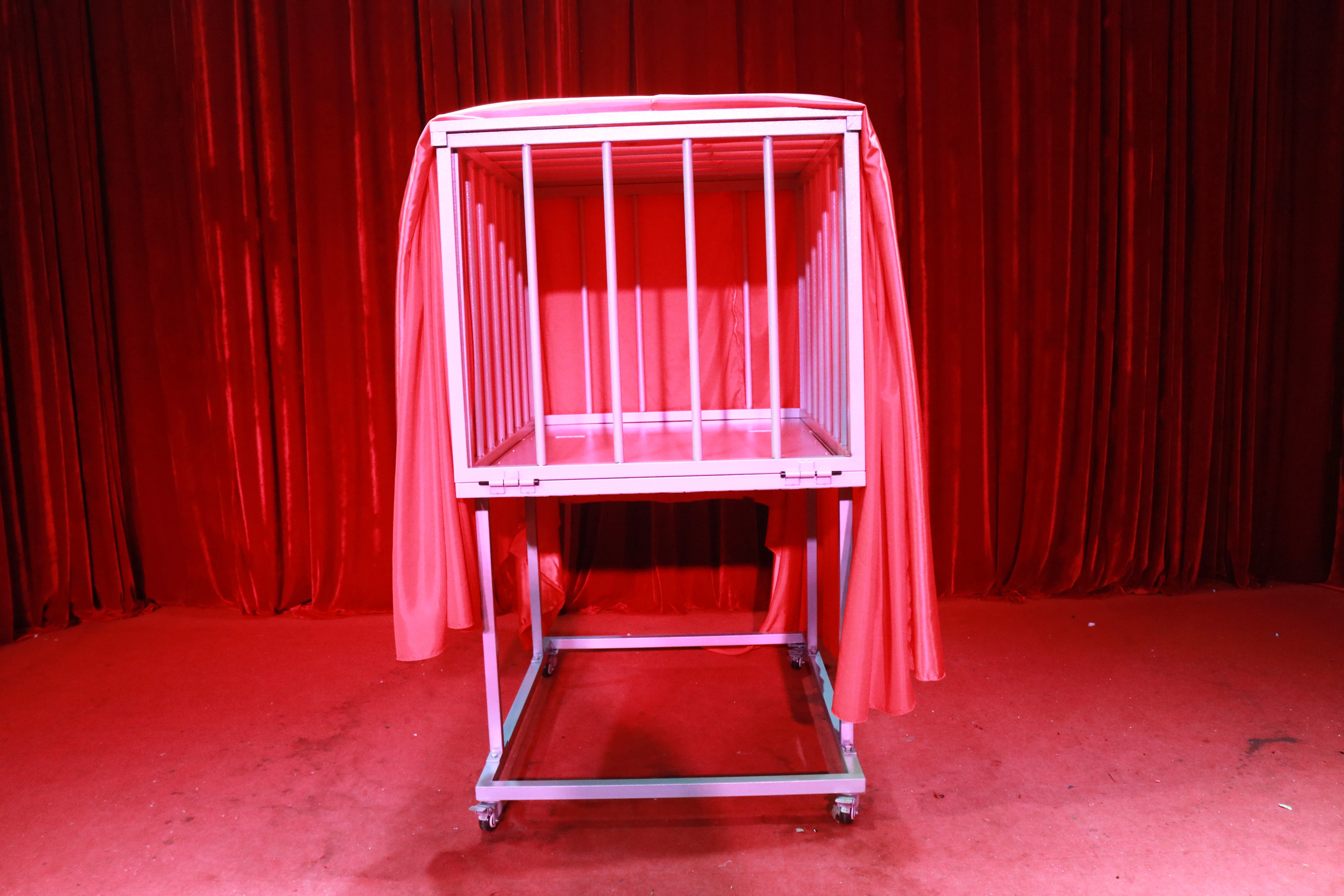 Professional Stage Performance Illusion equipment fire cage Magic Tricks for sale