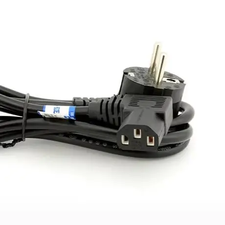 1.5m 5ft C13 IEC Kettle To European 2 Pin Round AC EU Plug Power Cable Lead Cord PC