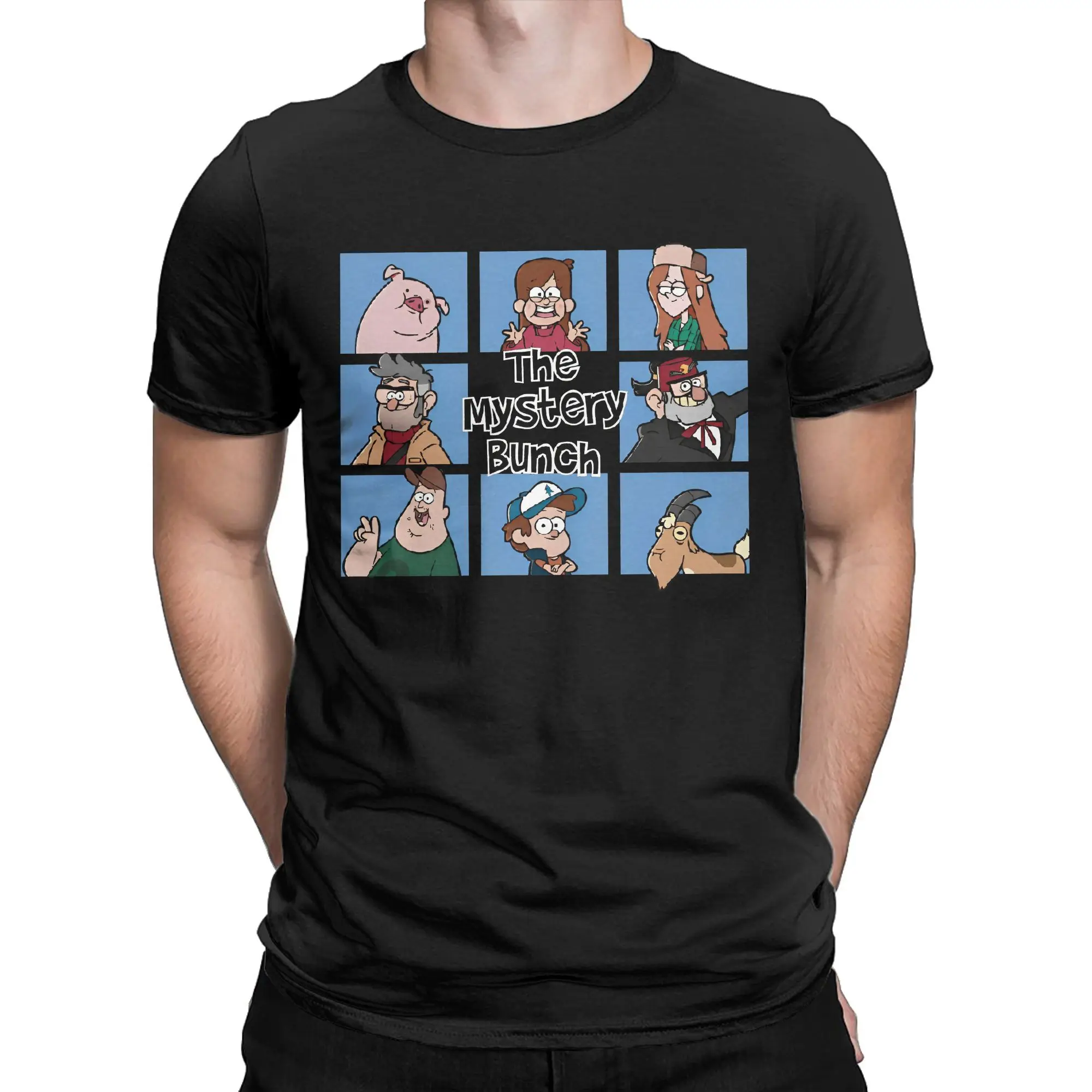 Men T-Shirt Gravity Falls The Mystery Bunch Funny Pure Cotton Tees Short Sleeve Dipper Mabel Pines T Shirt merchandise Printing