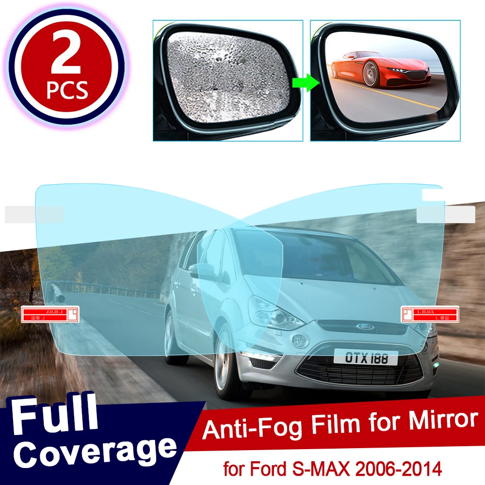 for Ford S-Max MK1 2006~2014 Full Cover Anti Fog Film Rearview Mirror Anti-Fog Films Accessories 2007 2008 2012 2013 Smax S max