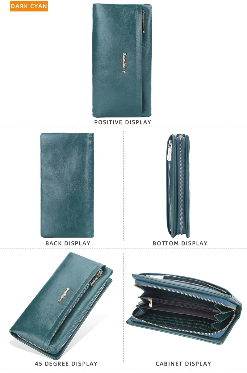 Baellerry Lange Damen-Geldbörsen, Tasche mit Handyfach, Namensgravur, Marken-Damen-Geldbörse mit Reißverschluss, Kartenhalter, Damen-Geldbörse für Mädchen – Detail 20
