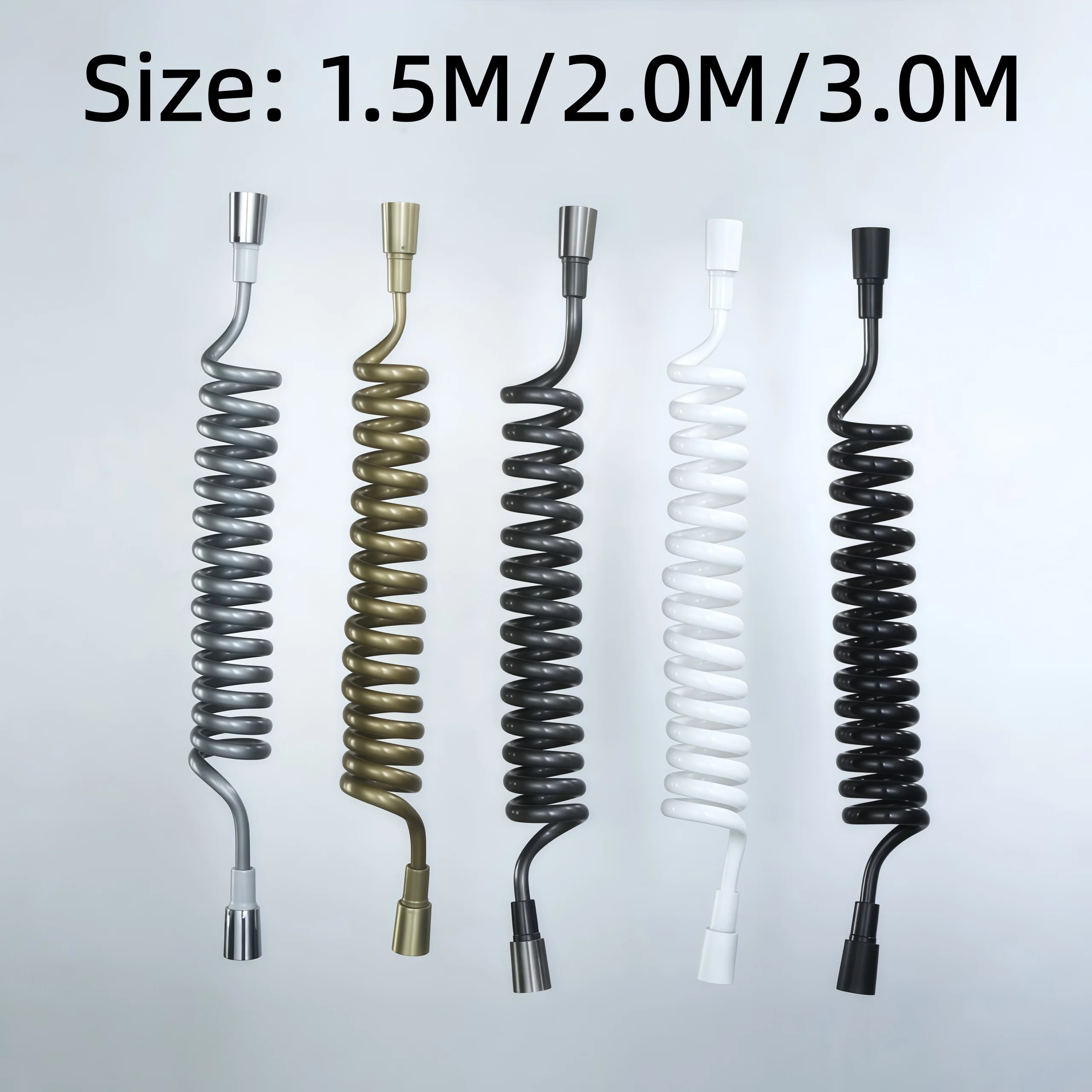Spring Shower Nozzle Sprinkler Hose Soft Hoses Flexible Telescopic Tube Toilet Bidet Spray Pipe 1.5M/2.0M/3.0M