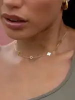1 Pair Fashion Heart-Shaped Pig Nose Clasp Minimalist Versatile Stackable Stainless Steel Necklace Bracelet Chain For Women