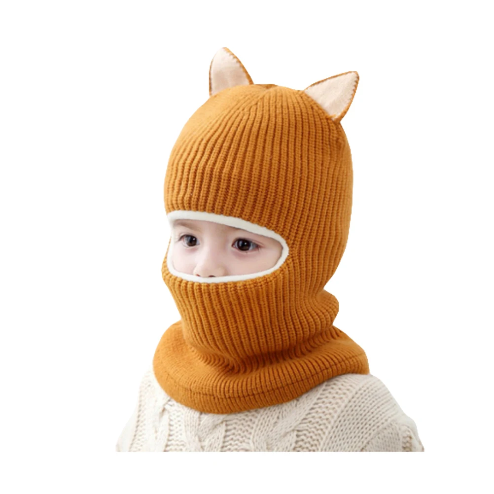 

Woolen Kids Winter Face Winter Knit Face Mask Mask Baby Knit Warm Protection Scarf One Size Fits Most Easy