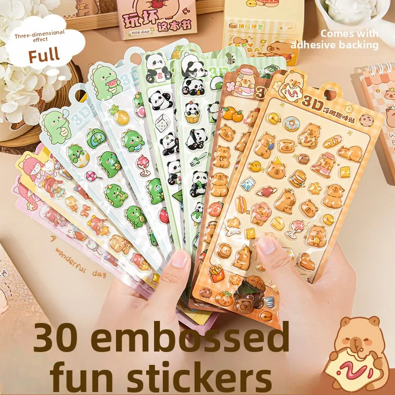 Hochwertige Cartoon-Aufkleber für Kinder; 3D-Relief-Tiermotiv; Belohnungsaufkleber für Grundschüler