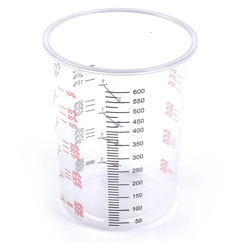 10pcs 600ml Plastic Paint Mixing Cups Mixing Pots Paint Mixing Calibrated Cup For Accurate Mixing Paint And Liquids