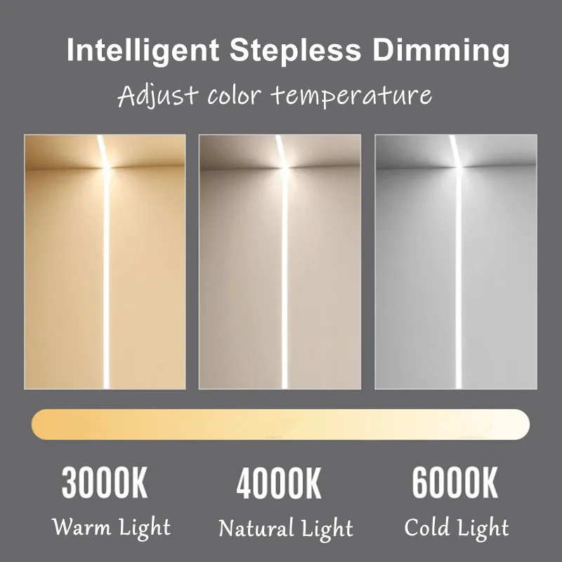 Smart Tuya Dimmable Ceiling Led Aluminum Profile Embedded Hard Bar Light Linear Home Decor for Kitchen Living Room Corrido Aisle