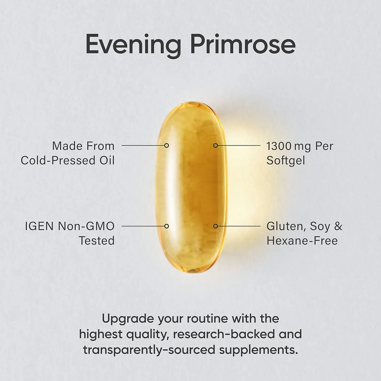 Organic evening primrose oil clinical strength, cold pressure, female hormone balance, menopause, and PMS support