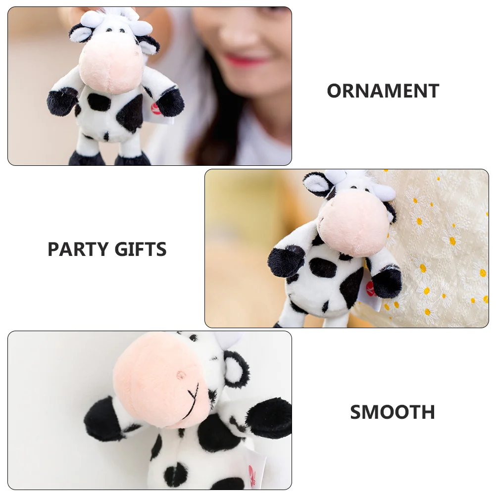 1Pc Adorable Cow Plush Toy Pendant Eco Friendly Decoration Festive Party Living Room Wall nament Gift for Children