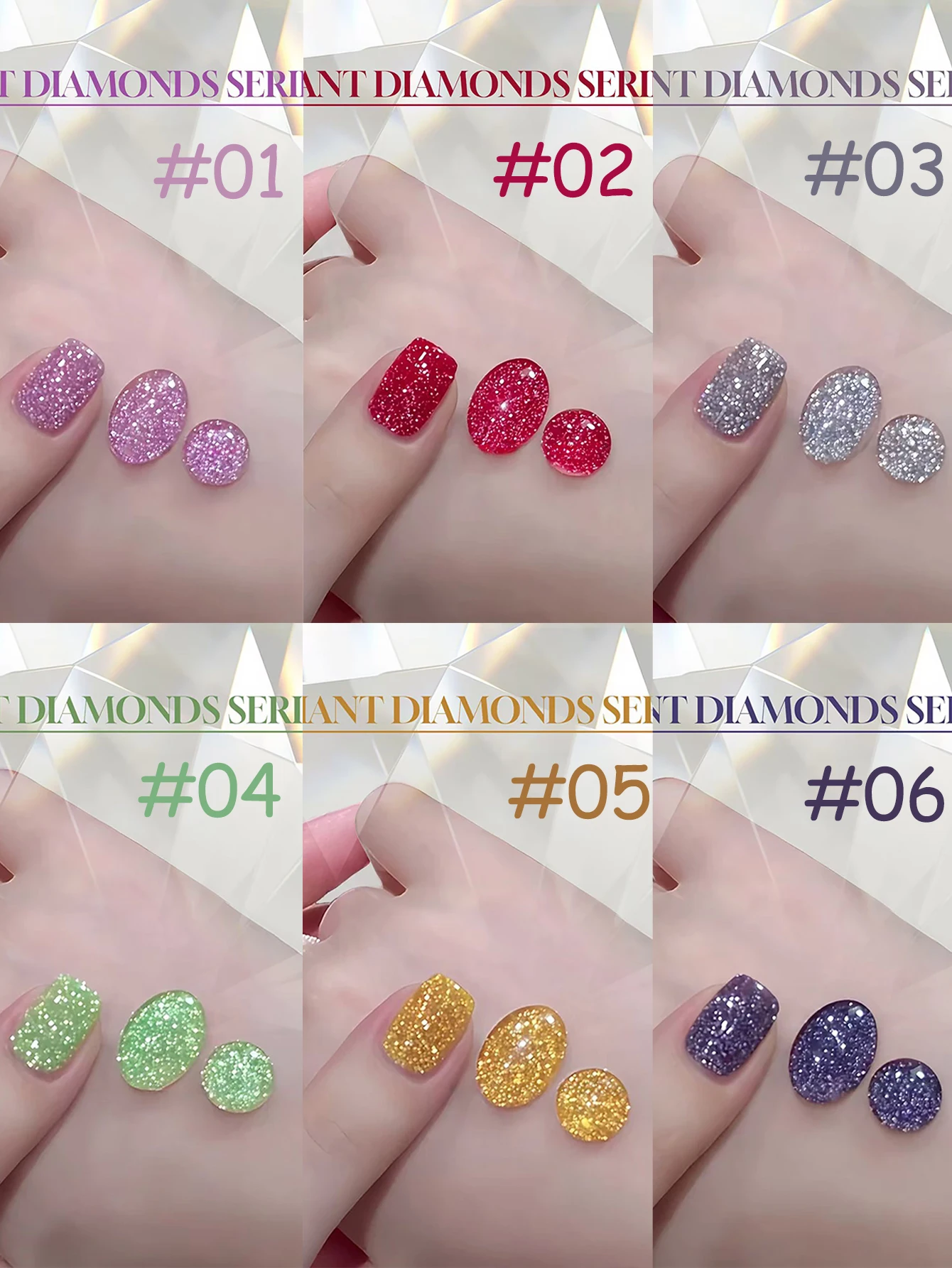 ZH Champagner Gold Glitzer Reflektierender Nagelgelpoliermittel 12 ml Funkelndes Nagelgel Vernis Semi Permanent UV Gel Nail Art Gel