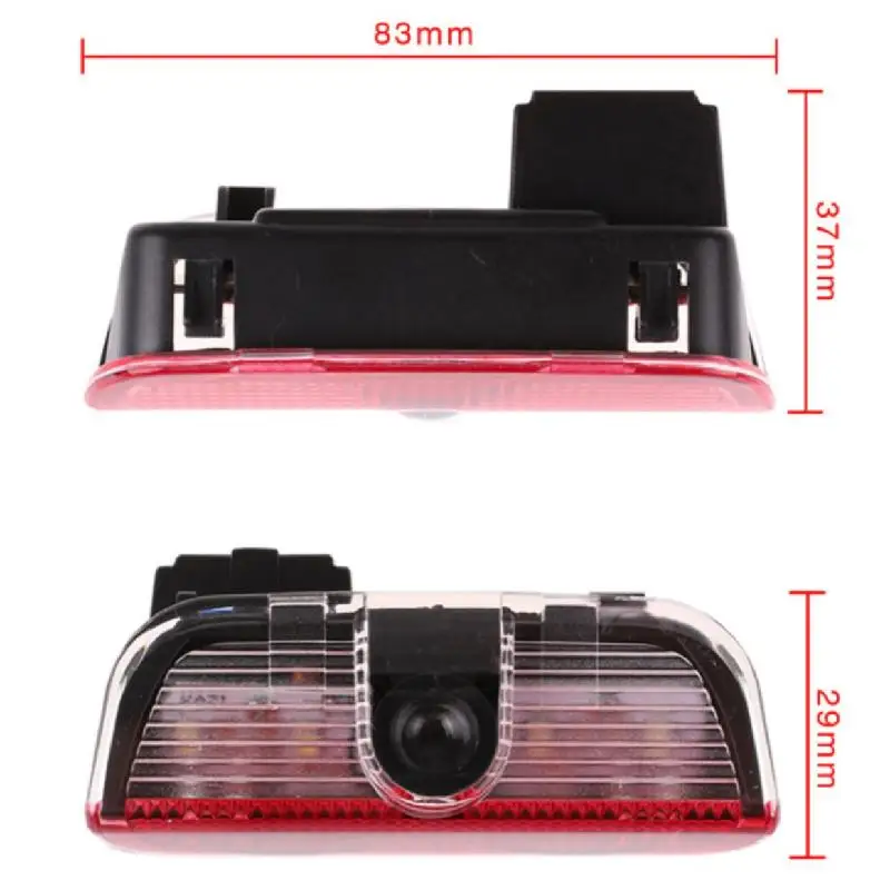 ไฟส่องโลโก้ประตูรถยนต์ Volkswagen 2/4 ชิ้น อุปกรณ์เสริมสำหรับ TIGUAN VW Golf 5 6 7 MK5 MK6 MK7 polo Passat B6 B7 B8 LED