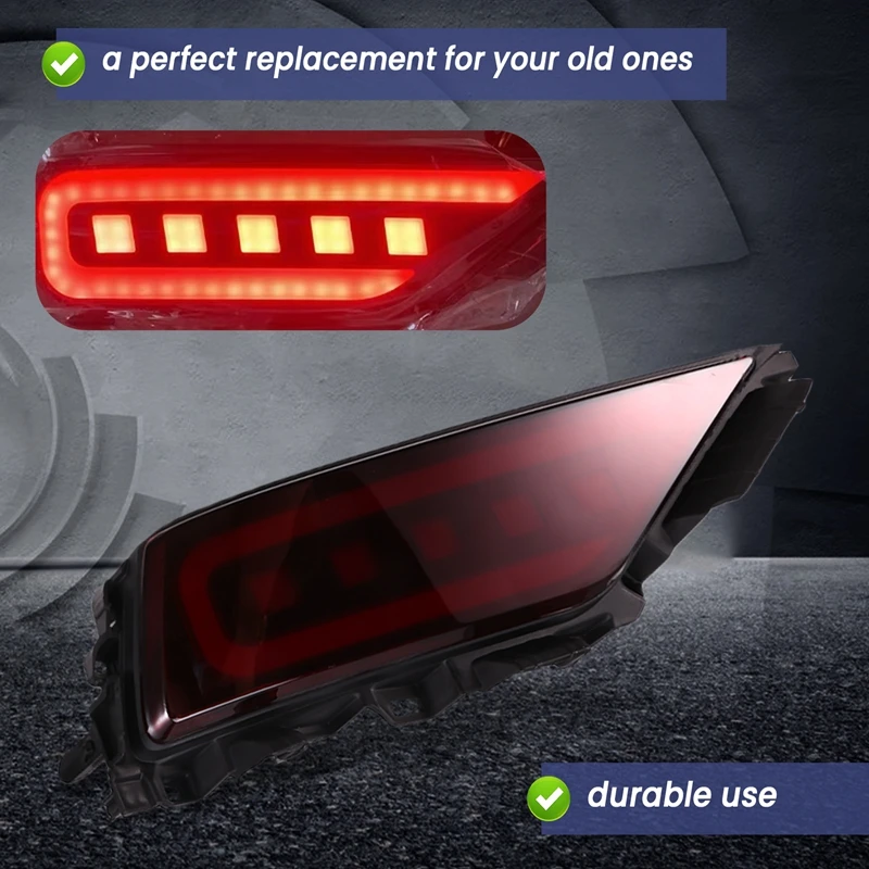 Car Rear Bumper Taillight Rear Fog Light Brake Light For Toyota Land Cruiser LC300 2021-2024