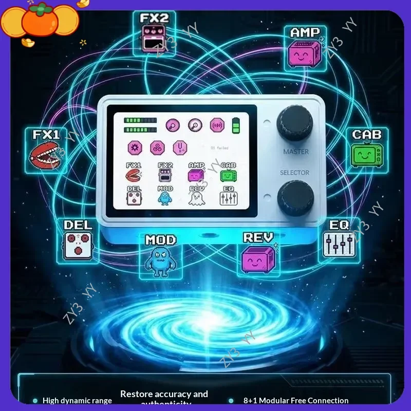 LIVTRA NANOCORE Portable Guitar Multi Effects Processor 2 4 Inch Screen Pocket Music Effector For Music Performance