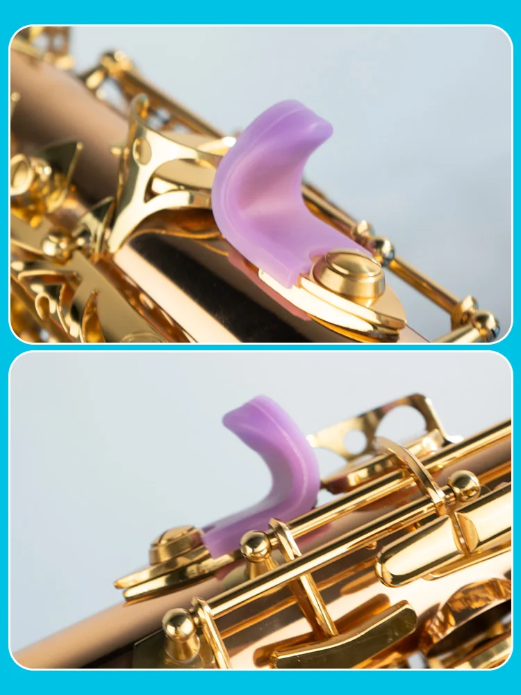 Bunte Fingerstützen für Alt-, Tenor- und Sopransaxophone, Daumenstützen, Fingerstützen, Zubehör für Seitenklappen-Handballenauflagen, keine Handschmerzen – Detail 4