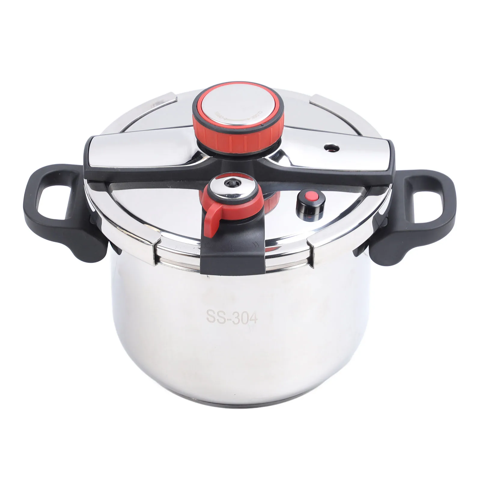 Pressure Cooker, Pot High Temperature Resistant 2 Gear 100kpa Pressure Cooker Foldable Handle Fast Boiling for Electric Furnace