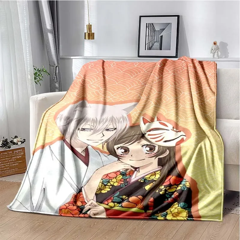 Japanese Anime Kamisama Kiss HD Blanket Cute Cartoon Flannel Warm Throw Blanket for Bed Bedroom Sofa Picnic Blanket Girls Gift