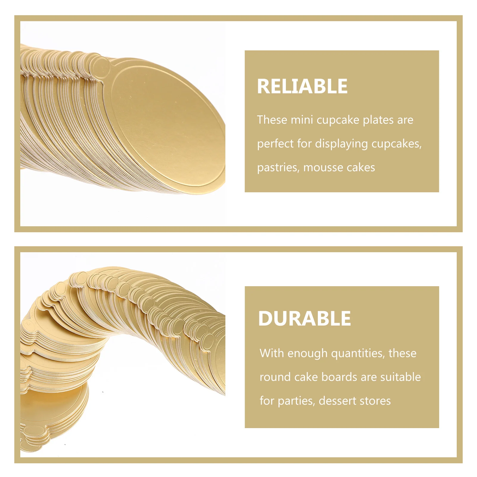 

100Pcs Premium Thickened Food Grade Mini Cake Boards Round Mousse Bases Decorative Pastry Display Mini Cake Board