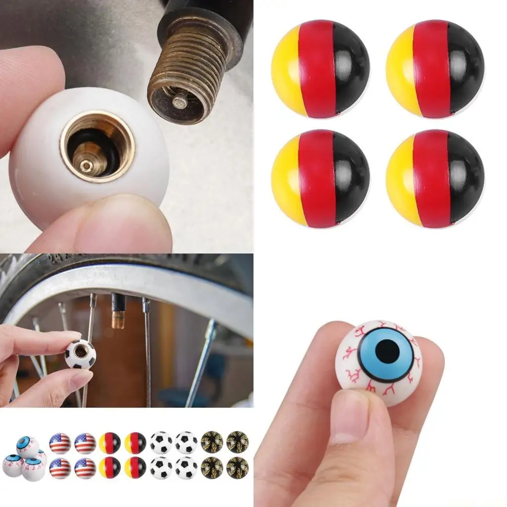 

U2JB 4 шт. индивидуальные пылезащитные колпачки для клапана шины для автомобиля, мотоцикла, грузовика, велосипеда-велосипеда