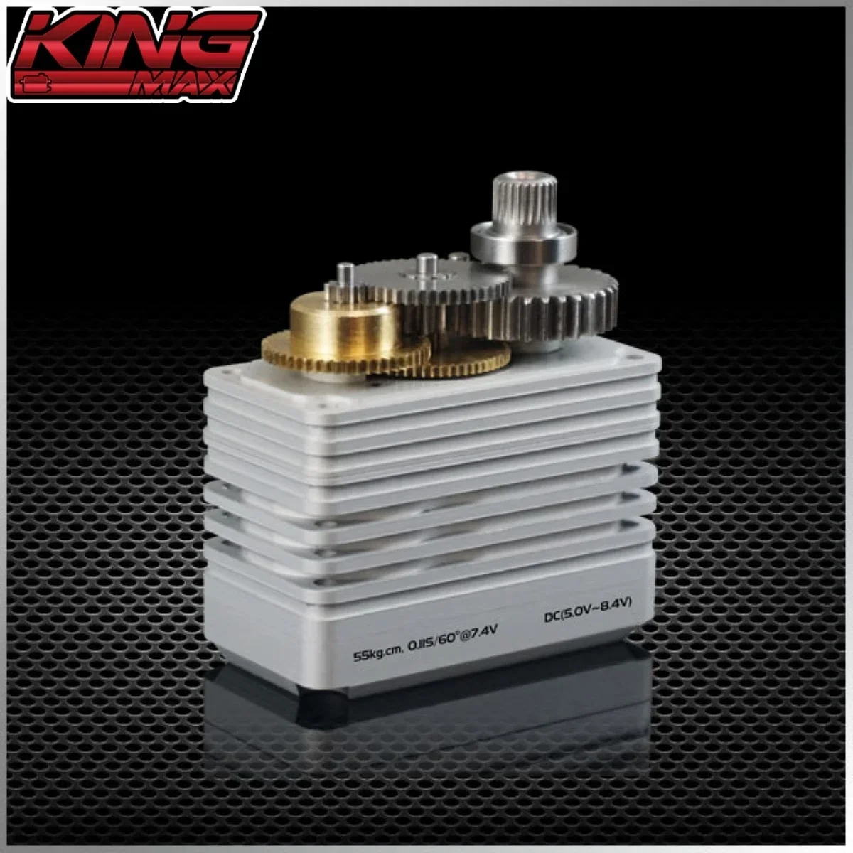 Kingmax HB55S 55KG Torque de puesto 80g Servo de motor sin escobillas digital estándar de alto rendimiento con engranajes de metal de casco de aluminio CNC