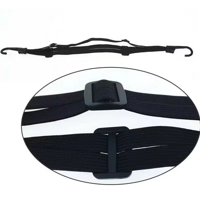 60cm Motorcycle Back Seat Helmet Strips Elastic Rope Motorcycle Helmet Fixed Tie-Down Strap Adjustment Fix Rope Goods Strap image 2