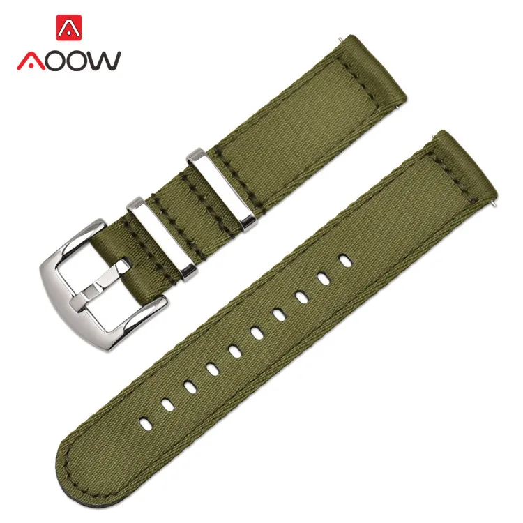 Woven Nylon Strap 18mm 20mm 22mm 24mm for Samsung Galaxy Watch Active2 Gear S2 S3 Huawei GT 2 Amazfit BIP Canvas Band Bracelet