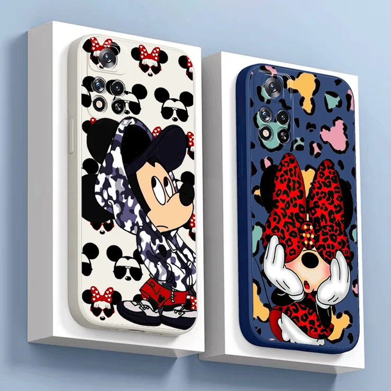 Disney Fashion Mickey For Xiaomi Redmi Note 12 11 11S 11T 10 10S 10T 9 8T 8 Pro Plus Phone Case Liquid Silicone Back