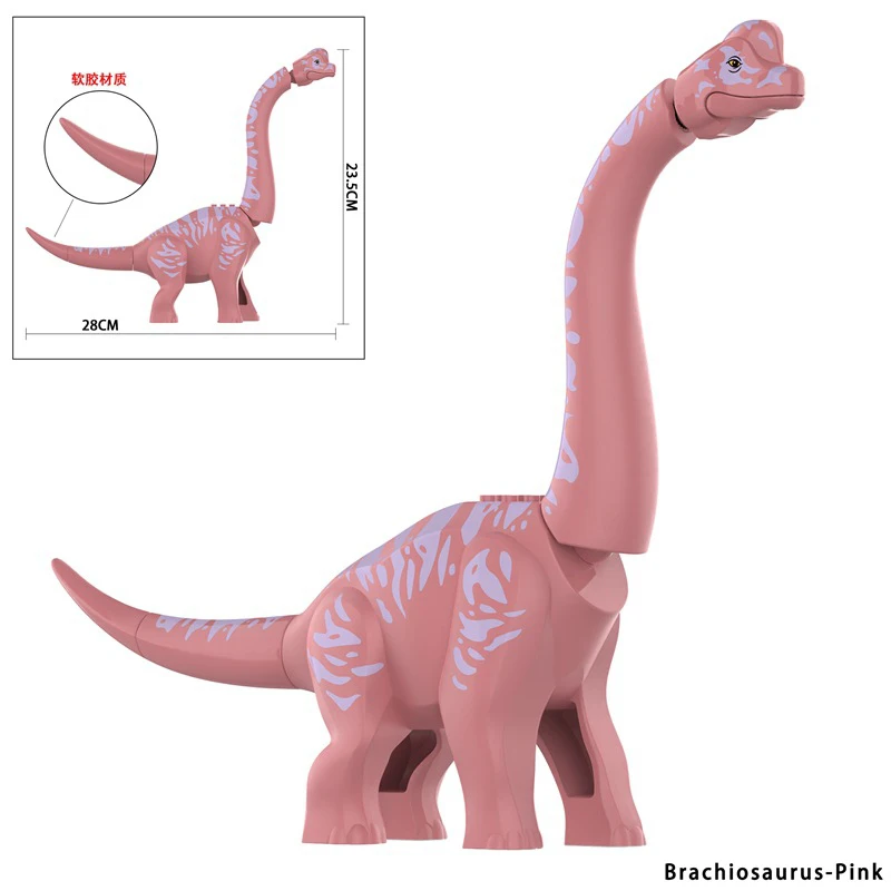 Jurassic Dinosaur World Brachiosaurus Building Blocks Diplodocus Dino Figures MOC Dinosaur Bricks For Children Educational Toys